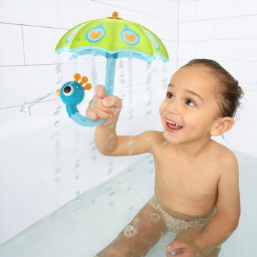 Yookidoo Bath Toy for Toddlers - Green Peacock Umbrella