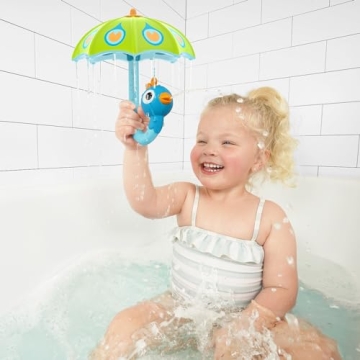 Yookidoo Bath Toy for Toddlers - Green Peacock Umbrella
