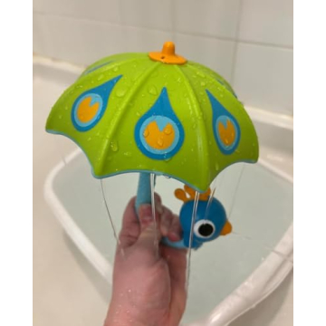 Yookidoo Bath Toy for Toddlers - Green Peacock Umbrella