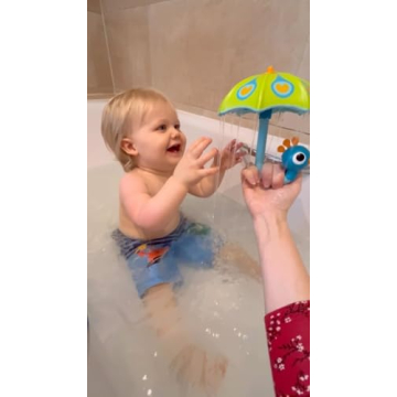 Yookidoo Bath Toy for Toddlers - Green Peacock Umbrella