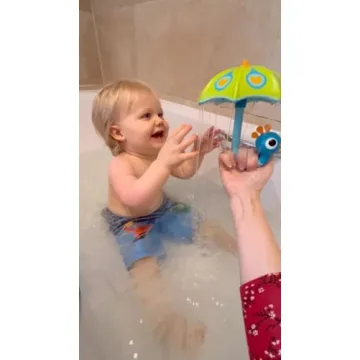 Yookidoo Bath Toy for Toddlers - Green Peacock Umbrella