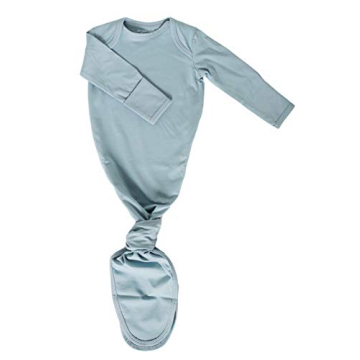 Marlowe & Co Organic Cotton Knotted Newborn Baby Gown - Soft, Comfortable, and Stylish