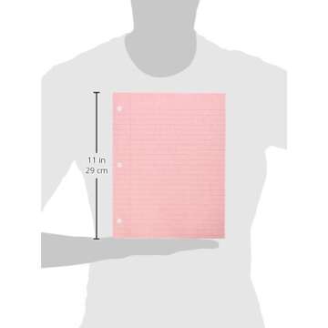 School Smart Pink Filler Paper – 100 Sheets of Fun