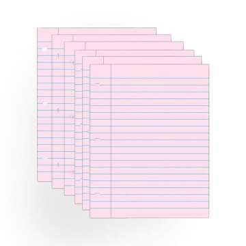School Smart Pink Filler Paper – 100 Sheets of Fun