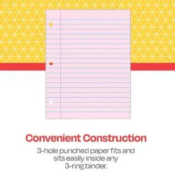 School Smart Pink Filler Paper – 100 Sheets of Fun