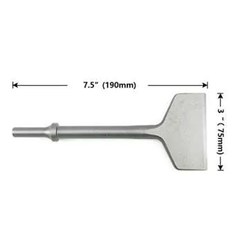 SPKLINE 3 Inch Wide Air Chisel Bit, Pneumatic Tile & Thinset Scaling Chisel - 0.401 Inch Shank, Wall...