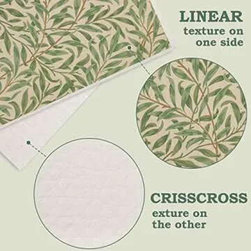 Whaline William Morris Swedish Kitchen Dishcloth Vintage Floral Absorbent Cotton Kitchen Towel Colorful Flower Dish Towel for Party Home Housewarming Cleaning Counter Wipes, 7 x 8 Inch, 6Pcs