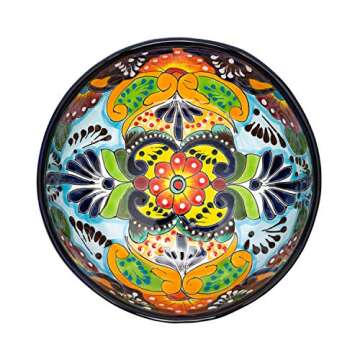 Mexican Talavera Pottery Large Serving Bowl, Handpainted Ceramic Pasta Bowl, Fruit Bowl, Hand Crafte...