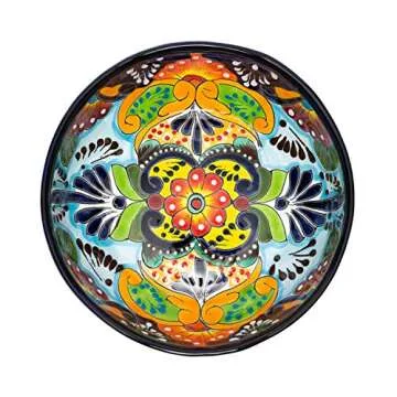 Mexican Talavera Pottery Large Serving Bowl, Handpainted Ceramic Pasta Bowl, Fruit Bowl, Hand Crafte...
