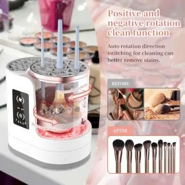 LARDERGO Makeup Brush Cleaner: Effortless Electric Cleaning