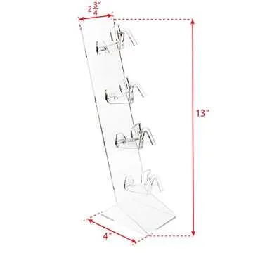 MOOCA Premium Acrylic Sunglasses Organizer Stand, Sunglass Organizer, Eyewear Organizer, Glasses Holder Stand, Eyeglass Holder Stand, Fit for All Glass Sizes, 4 Frames