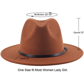 Lanzom Women’s Classic Wide Brim Floppy Panama Hat - Stylish Sun Protection