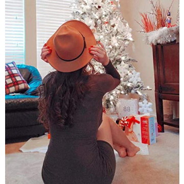 Lanzom Women’s Classic Wide Brim Floppy Panama Hat - Stylish Sun Protection