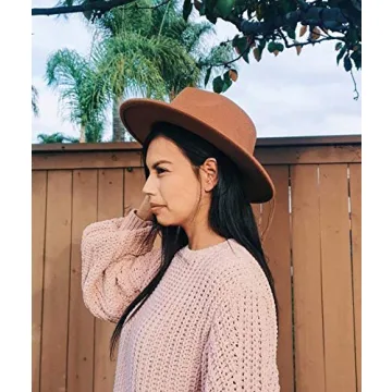 Lanzom Women’s Classic Wide Brim Floppy Panama Hat - Stylish Sun Protection