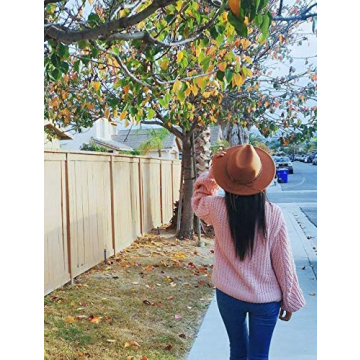 Lanzom Women’s Classic Wide Brim Floppy Panama Hat - Stylish Sun Protection