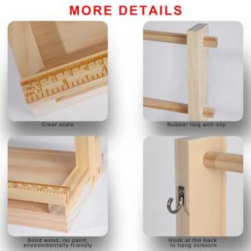 Ribbon Organizer,Ribbon Holder Organizer Rack,Ribbon Spool Holder Suitable for Wreath Making Supplies,Spool Holder,Ribbon Storage Organizer for Craft Room,Sewing Room and Flower Store.