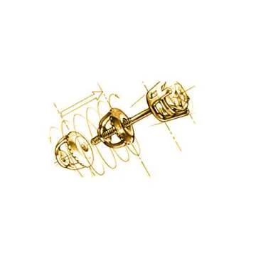 Wellingsale 14K Yellow Gold Polished Bowtie Stud Earrings With Screw Back