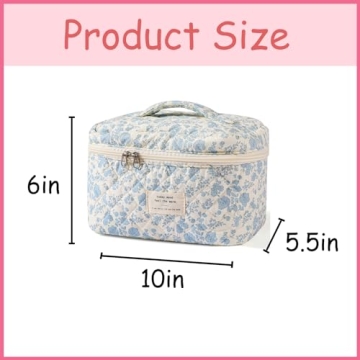 Trendy uekeboag Large Travel Quilted Makeup Bag for Women