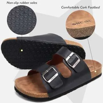 ONCAI Men's Adjustable Buckle Beach Sandals Size 12