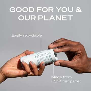 Hey Humans Deodorant, Aluminum Free Deodorant for Women and Men, Contains Naturally Derived Ingredients, All Day Odor Control, Refreshing Essential Oils, Coconut MInt, Rosewater Ginger, Banana Aloe