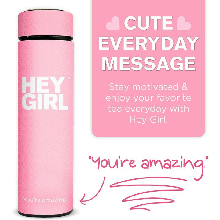 Hey Girl Tea Infuser Bottle - Insulated Thermos for Tea