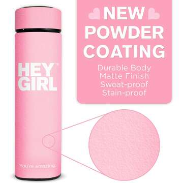 Hey Girl Tea Infuser Bottle - Insulated Thermos for Tea