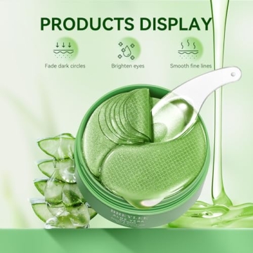 BREYLEE Aloe Vera Eye Masks - 60 Pcs for Dark Circles