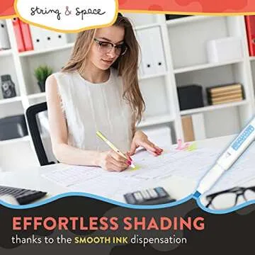 String & Space Pastel Highlighters Set - 25 Cute Colors