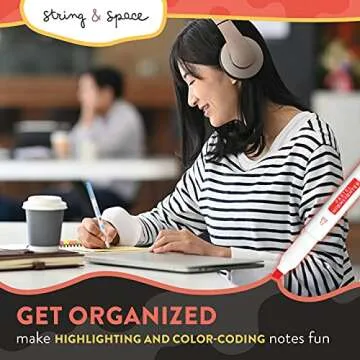 String & Space Pastel Highlighters Set - 25 Cute Colors