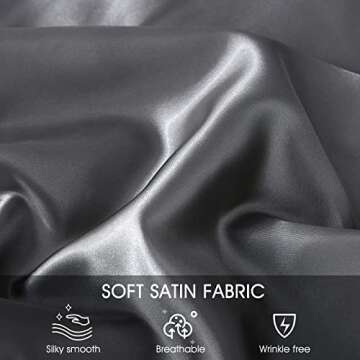 Silk Satin Pillowcases for Hair - BPC Queen Set of 2