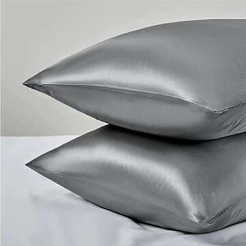 Silk Satin Pillowcases for Hair - BPC Queen Set of 2