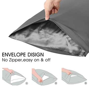 Silk Satin Pillowcases for Hair - BPC Queen Set of 2