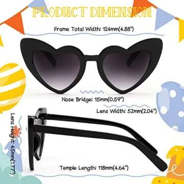 FEISEDY 2 Pack Vintage Kids Heart Sunglasses Girls Toddler De Sol Gafas Beach Party Holiday Sun Glasses Age 3-10 B2903