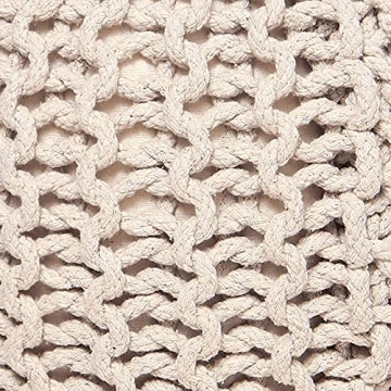 Handmade Round Pouf Ottoman - Stylish Footrest for Home