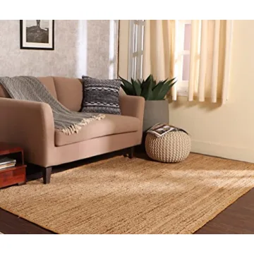 Handmade Round Pouf Ottoman - Stylish Footrest for Home