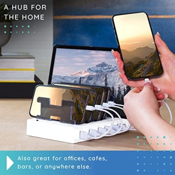 Hercules Tuff 6-Port USB Fast Charging Station Multiple Devices