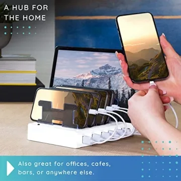 Hercules Tuff 6-Port USB Fast Charging Station Multiple Devices