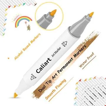 Caliart 81 Colors Alcohol Based Markers, Easter Basket Stuffers for Teens, Gifts for Teen Gifts Trendy Stuff, Dual Tip Permanent Artist Art Sketch Markers for Adults Coloring