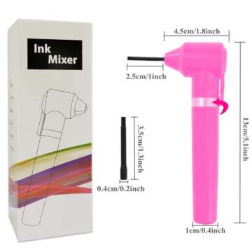 Tattoo Ink Mixer Machine Pigment Makeup Electric Eyebrow Nail Color Supply Tool Agitator Machine 100 Mixing Sticks Set-Rose
