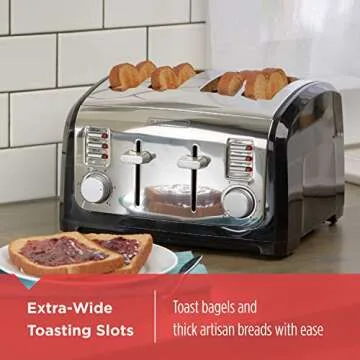 BLACK+DECKER 4-Slice Toaster for Perfect Toast Every Time