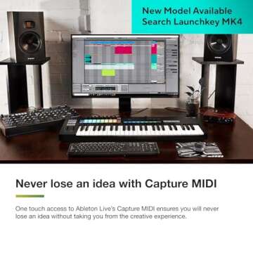 Novation Launchkey 49 [MK3] MIDI Keyboard Controller - Seamless Ableton Live Integration. Chord Mode, Scale Mode, and Arpeggiator — All the software you need for Music Production.