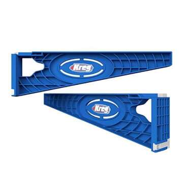 Kreg Drawer Slide Jig with Cabinet Hardware Jig, Concealed Hinge Jig and Two 2" Face Clamps