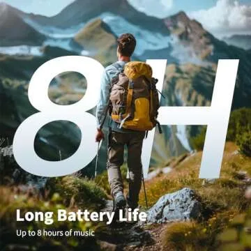 PSIER Bone Conduction Headphones, Open Ear Bluetooth 5.3 Wireless Headphone, Bone Conduction Earbuds 8H Playtimes Sports Earphones with Mic, IPX6 Waterproof Earbuds for Hiking, Cycling, Gym, Black