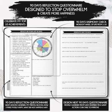 Law of Attraction Planner 2025 - Hourly, Weekly & Monthly Goal Setting Planner, 12 Month Journey to Increase Productivity | Life & Gratitude Journal, Include Foldable Vision Board, Gift Box & Stickers