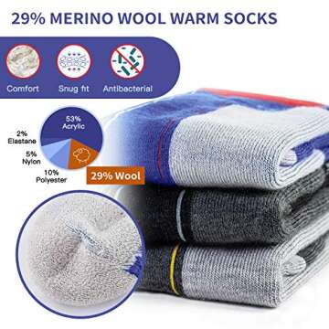 Unigear Ski Socks for Men Women - Merino Wool Warm Winter Socks for Skiing, Snowboarding, Climbing, ...