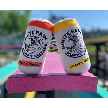 Neuter Light Two Pack Plush Squeaky Dog Toys Funny Drink Parody