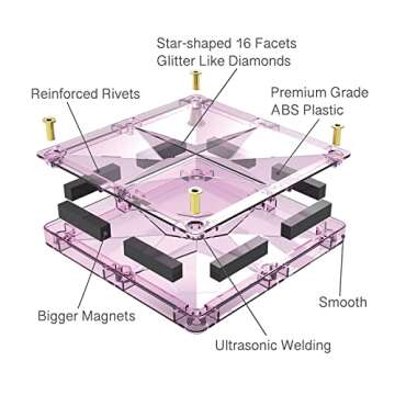 MNTL Magstem 108Pcs Magnetic Tiles Building Blocks Light Colors Set, Magnet Toys 3D Stem Construction Blocks for Kids Boys Ages 8-10 3+Year, Developmental Educational Toys for Girls Toddlers Birthday