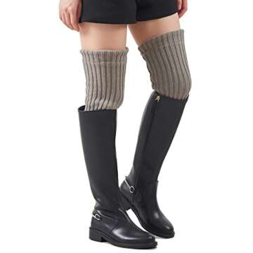 Leotruny Women's Winter Knee High Footless Leg Warmers