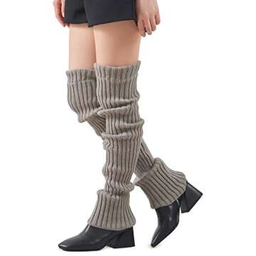 Leotruny Women's Winter Knee High Footless Leg Warmers