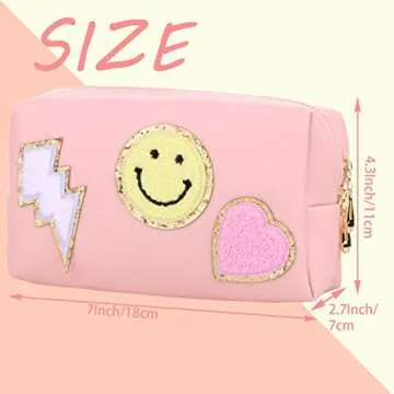 CRUOXIBB Aesthetic Waterproof Makeup Bag for All Ages